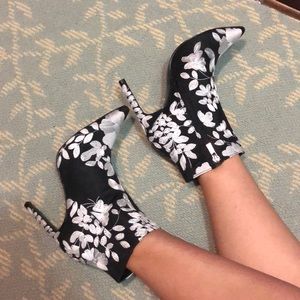 Embroidered booties
